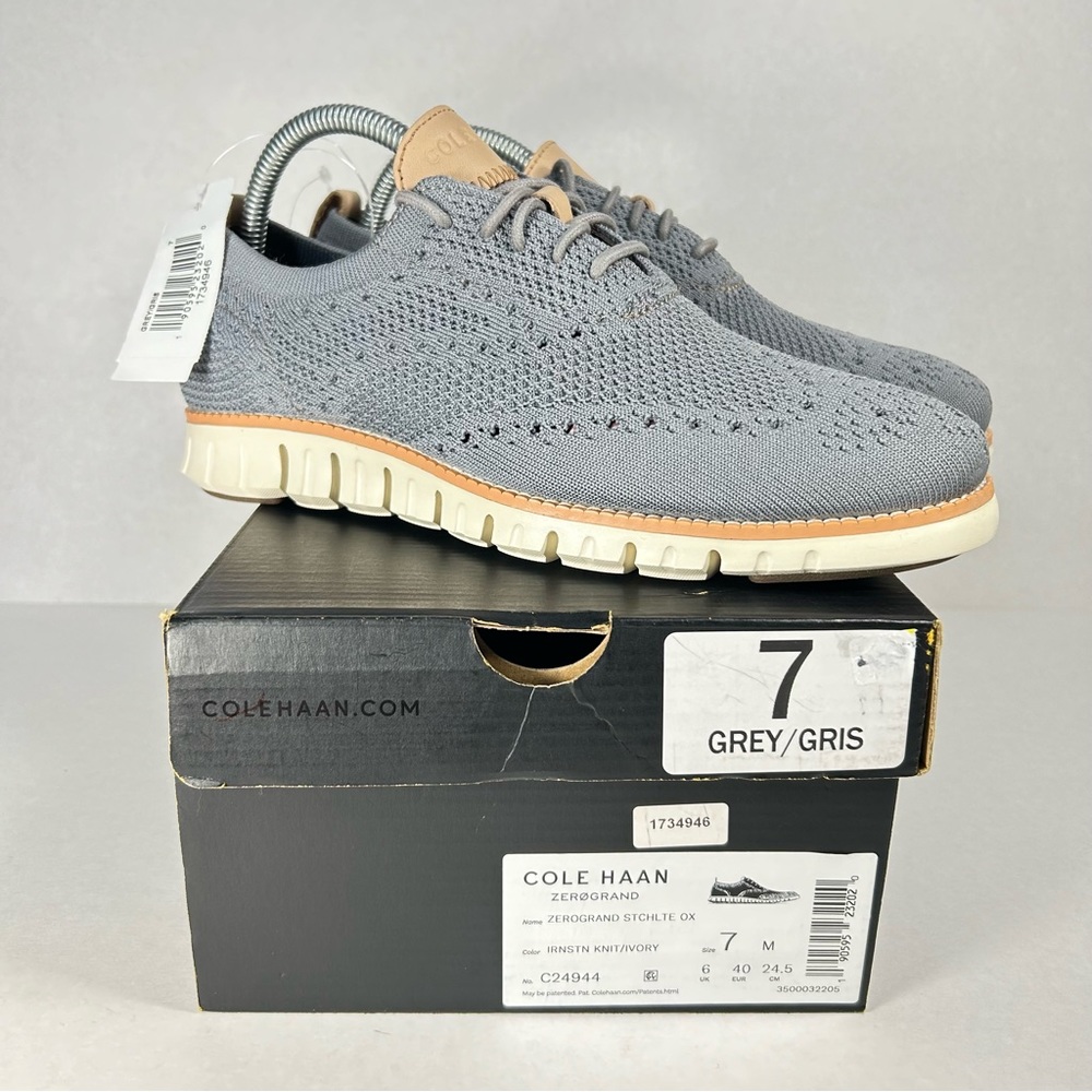 Cole Haan ZeroGrand Men’s 7 M Stitchlite Flyknit Oxford Wingtip Shoes C24948 New